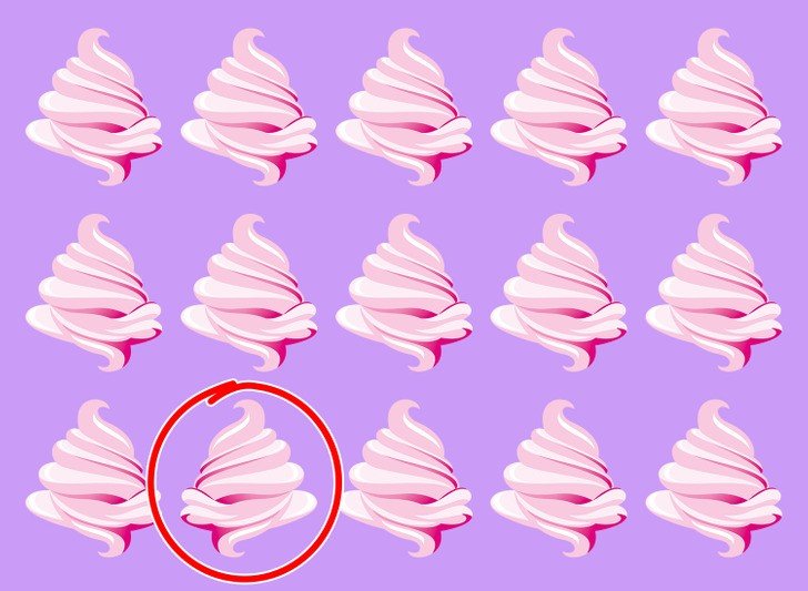 Brain Teaser: Can you spot the Odd Ice Cream in the picture Answer